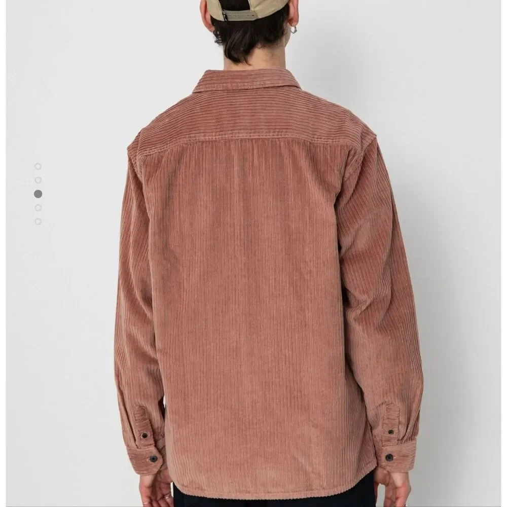 NWT Billabong Bong Days Corduroy Shirt Jacket Rosewood Button Up Surf Skate XXL